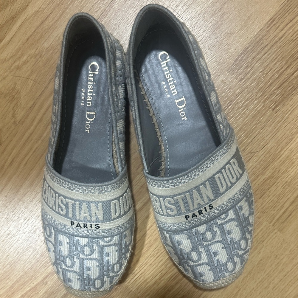 Dior Gray Monogram Espadrilles - image 1
